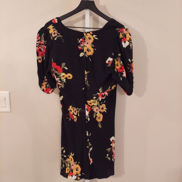 Free People Neon Garden Mini Dress 10 Dark Floral Fairy Dark Romantic Date Night - Picture 3 of 7